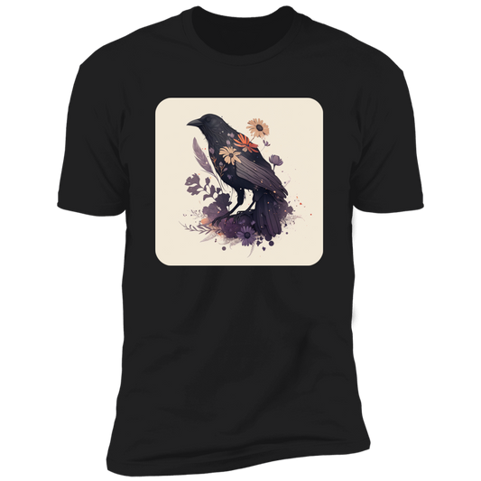 Blossom-Adorned Raven Tee